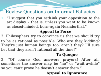 Review Questions on Informal Fallacies.pptx
